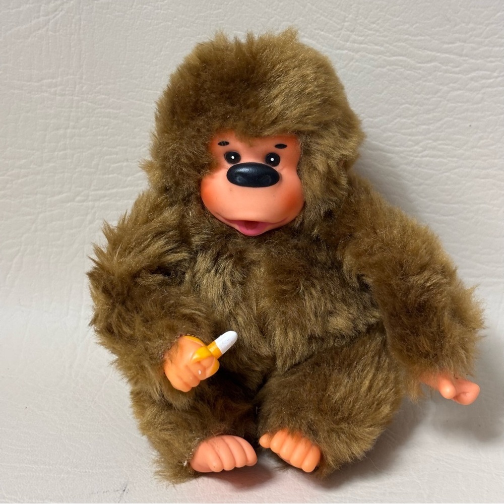Vintage 1980s Baby Gonga Thumb Sucking Plush Gorilla